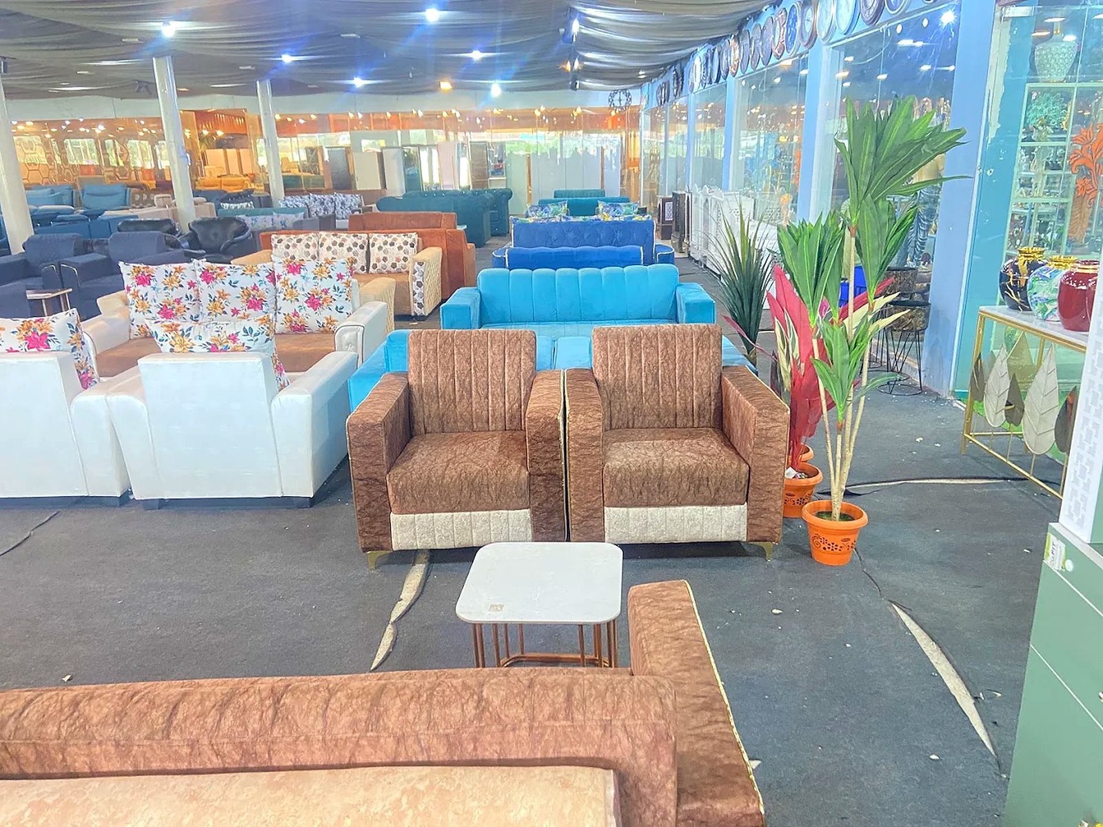 The sofa floor